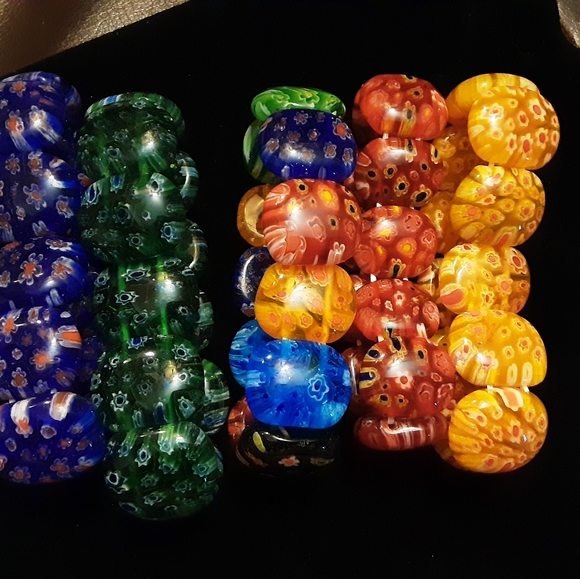 Yellow,blue,green,red,multicolor bracelets - Picture 3 of 3